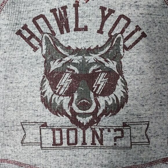 Arizona Jean Co. Grey XXS 4-5 Howl You Doin? Kid's Boy's Shirt - Picture 2 of 6